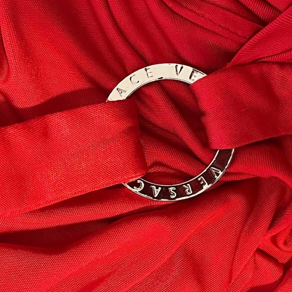 Red Vintage Versace Cocktail Dress - Picture 3 of 7
